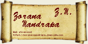 Zorana Mandrapa vizit kartica